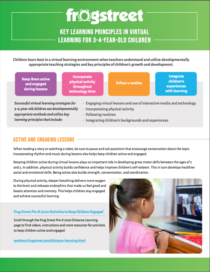 PreK Virtual Learning Frog Street